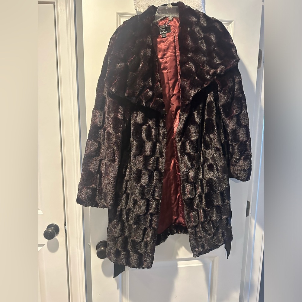 Dennis Basso Medium Faux Fur Coat